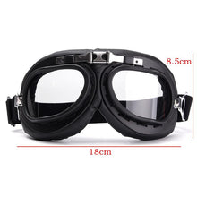 Vintage Riding Goggles Black and Chrome