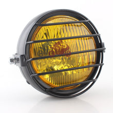 Retro Amber Lens Headlight w/Bar Grille