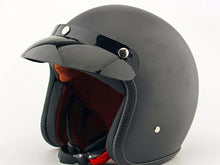 Retro Black Open Face Helmet