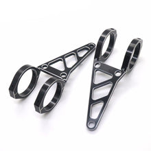 Black CNC Headlight Brackets 50-54mm