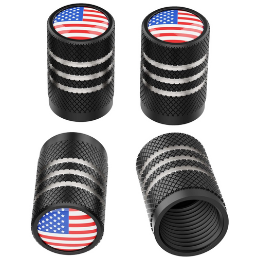 American Flag Valve Caps