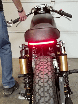 Vintage LED Tail Brake Light For Motorcycles - Black Retro Light For Honda, Kawasaki, Suzuki, Yamaha, Harley, BMW Cafe Racer