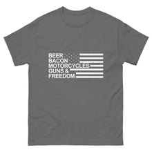 Beer bacon motorcycles guns and freedom tee shirt
