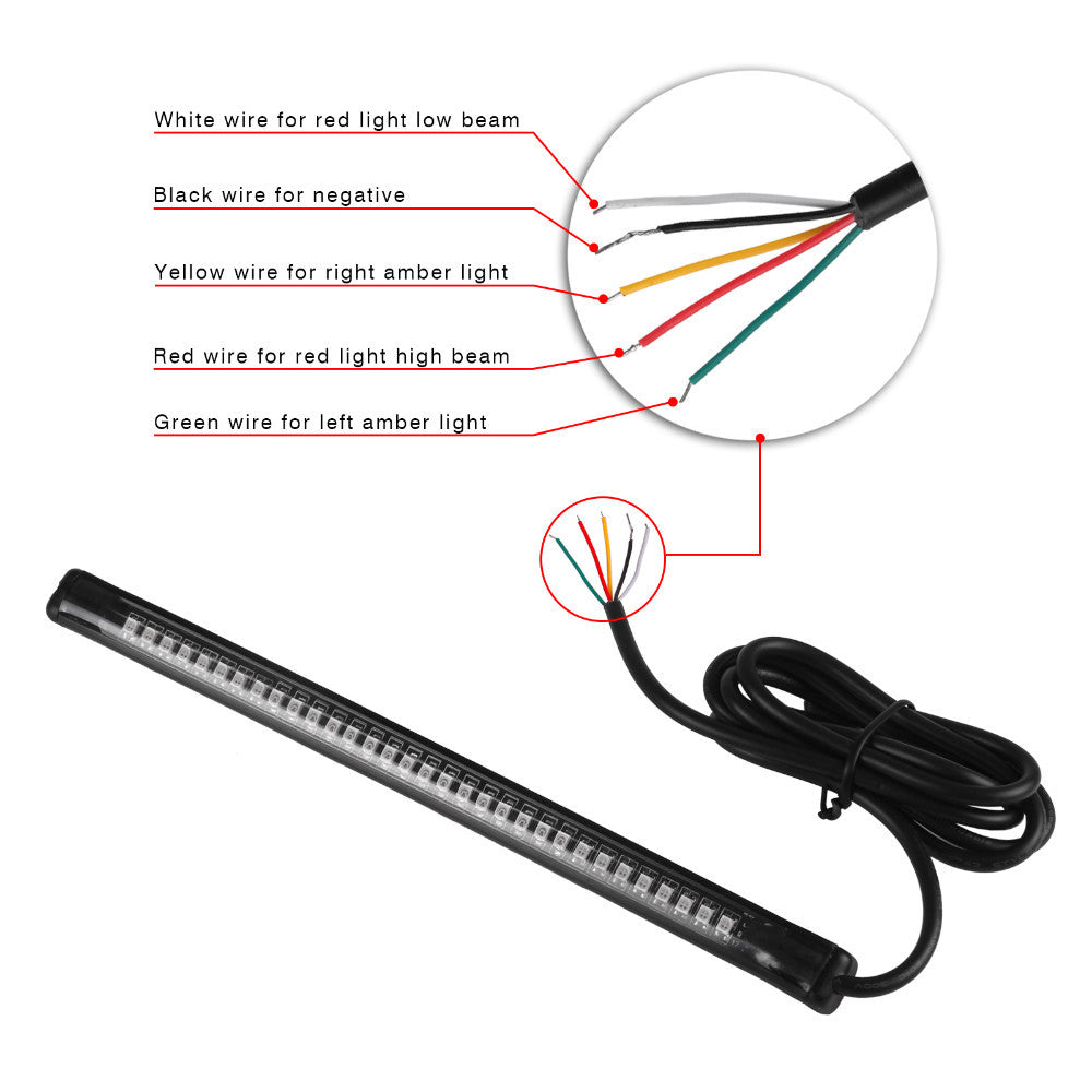 Universellesl LED Rücklicht für Motorräder Line mit KZB schwarz E- geprüft Universellesl LED Rücklicht für Motorräder Line mit KZB schwarz E- geprüft