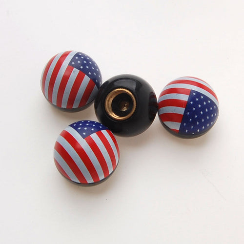 American flag valve stem caps