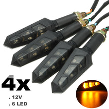 4 Black LED Turn Signals