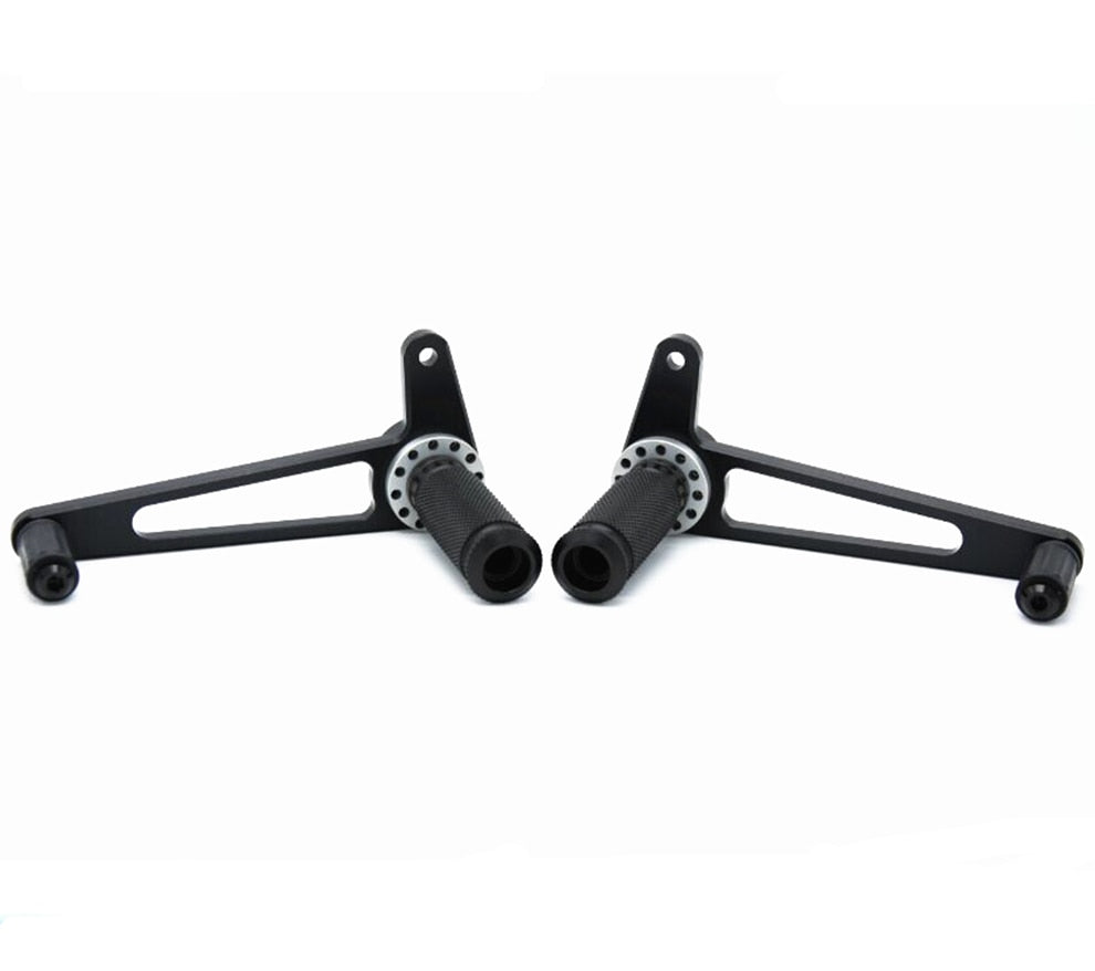 2Pcs Black CNC Aluminum Motorcycle Scooter Rear Set Foot Peg Foot